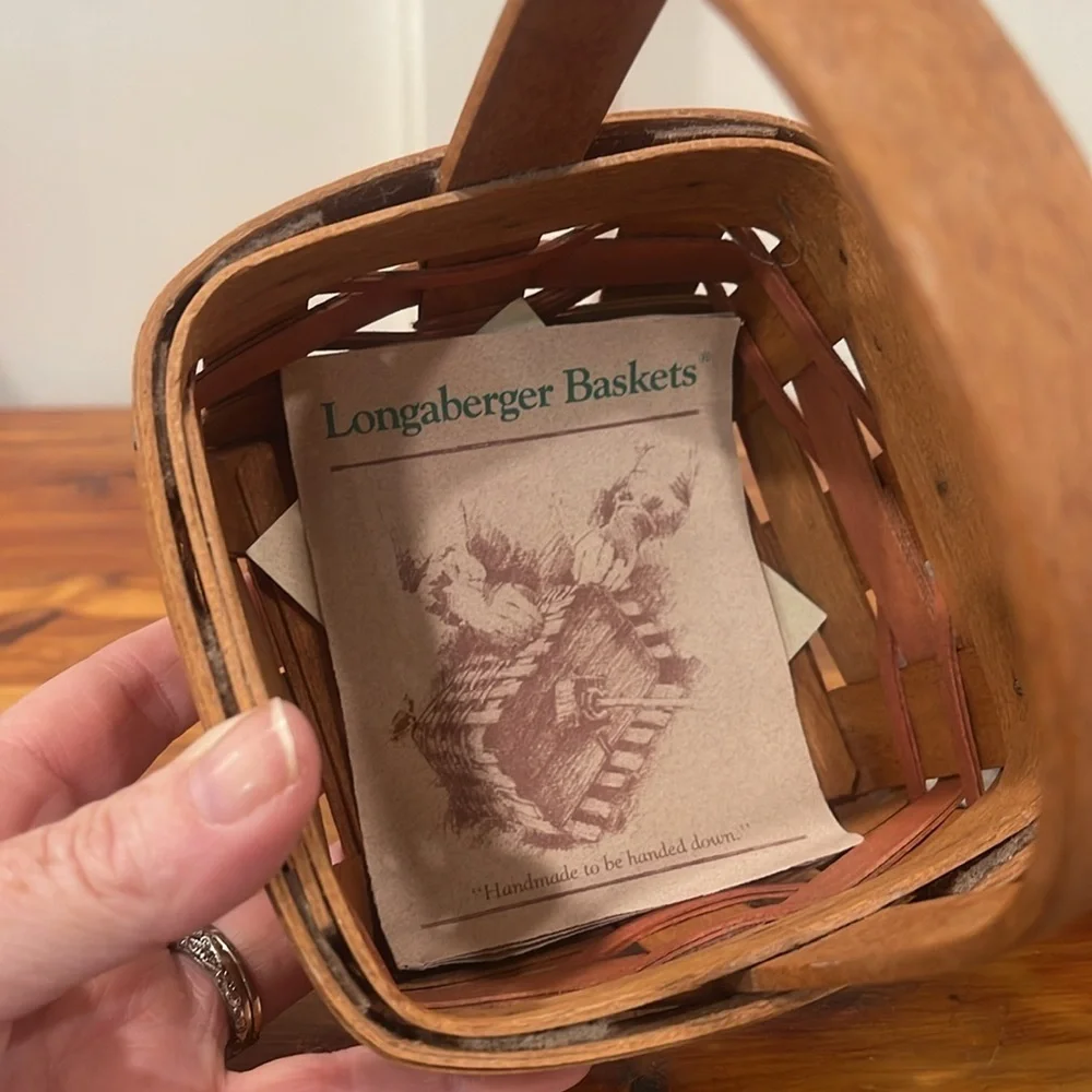 Vtg Longaberger 1991 Mother’s Day Touch Of Pink Potpourri Basket